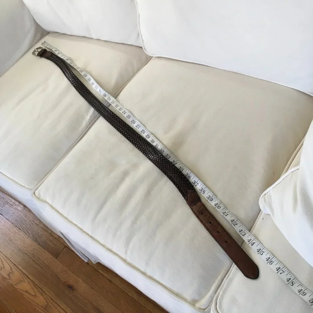 Men's Comfort stretch Braided Leather Bonded Lacing Belt Size 38/95